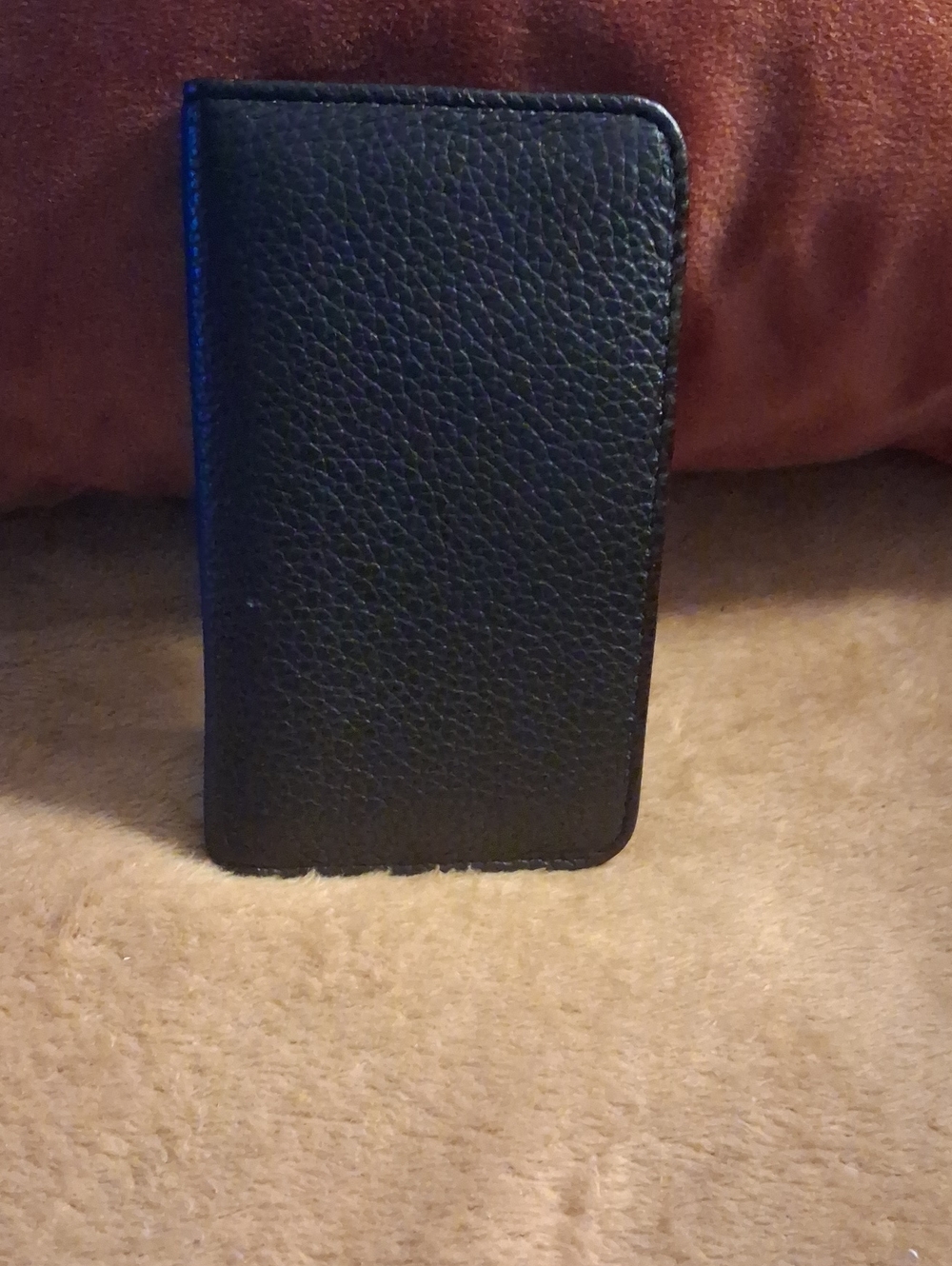Dopp Black Textured Leather Wallet Phone Case